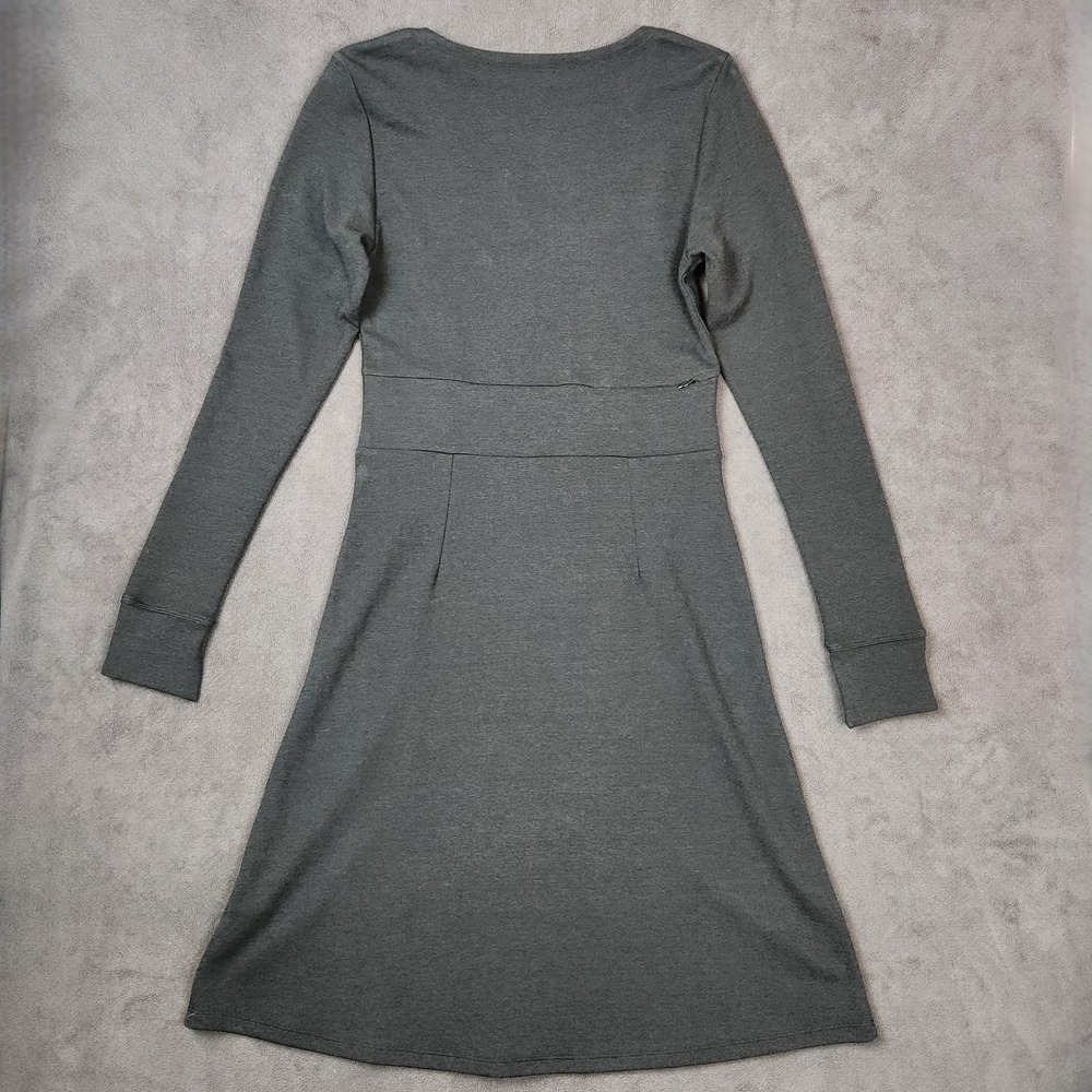 Toad & Co Dress Womens Small Gray Finlay Long Sleeve‎ Knee Outdoor Sustainable - Picture 2 of 12